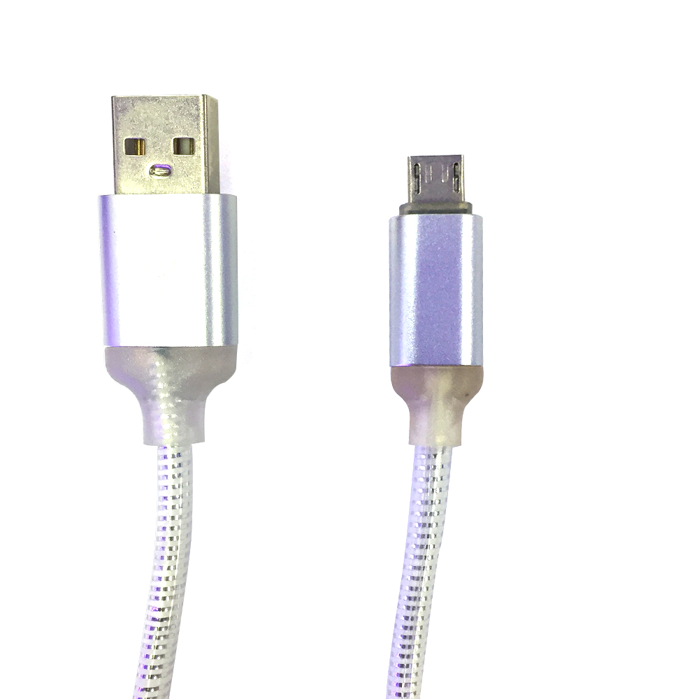 1M USB Light Cable for Samsung HTC Huawei Xiaomi Android Keep Charging with 7 Colours Fast Charge Wire