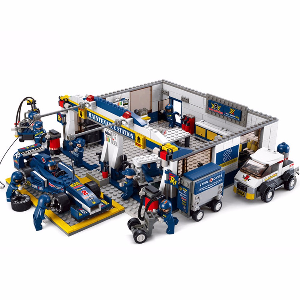 Sluban Building and Construction Blocks M38-B0356 F1 Maintenance Station Construction Set ( 741 Pie )