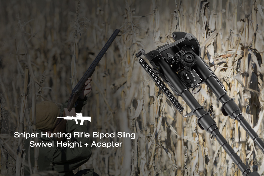 HD1806 Spring Return Sniper Hunting Rifle Bipod Sling Swivel Height HD1806 Spring Return Sniper Hunting Rifle Bipod Sling Swivel Height