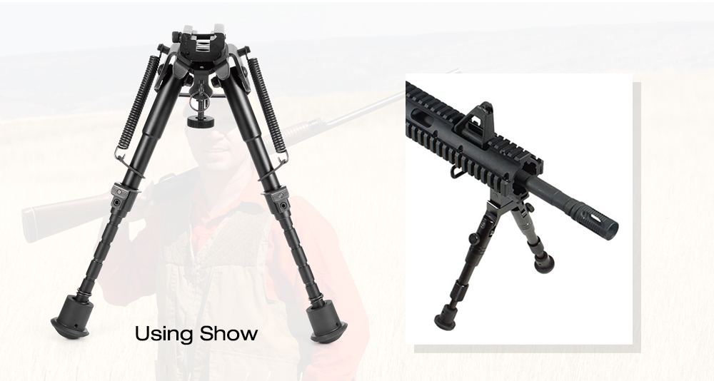 HD1806 Spring Return Sniper Hunting Rifle Bipod Sling Swivel Height HD1806 Spring Return Sniper Hunting Rifle Bipod Sling Swivel Height