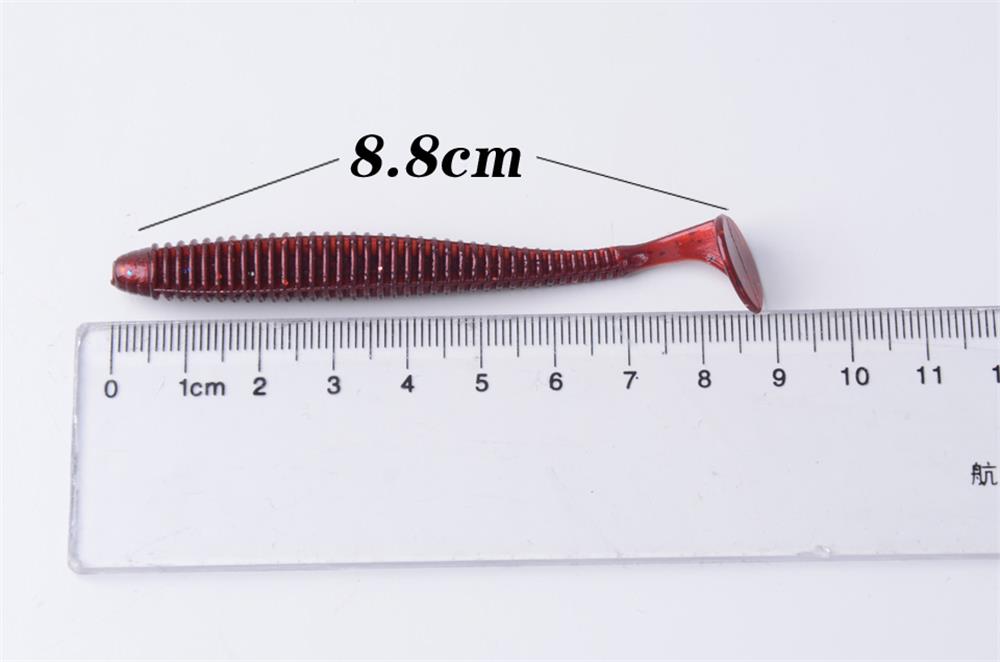 Artificial Fake Bait 10PCS/LOT 8.8CM 2.8G T Tail Soft Lure for Bass Fishing Bait Fishing Lures Worm Fly Fishing Wobblers Artificial Fake Bait 10PCS/LOT 8.8CM 2.8G T Tail Soft Lure for Bass Fishing Bait Fishing Lures Worm Fly Fishing Wobblers