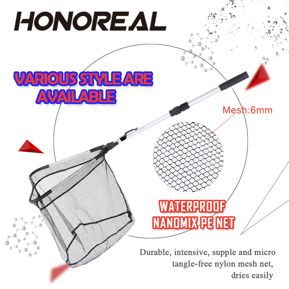 HONOREAL 95CM Ultra Light Waterproof Nano PE Fishing Landing Net HONOREAL 95CM Ultra Light Waterproof Nano PE Fishing Landing Net