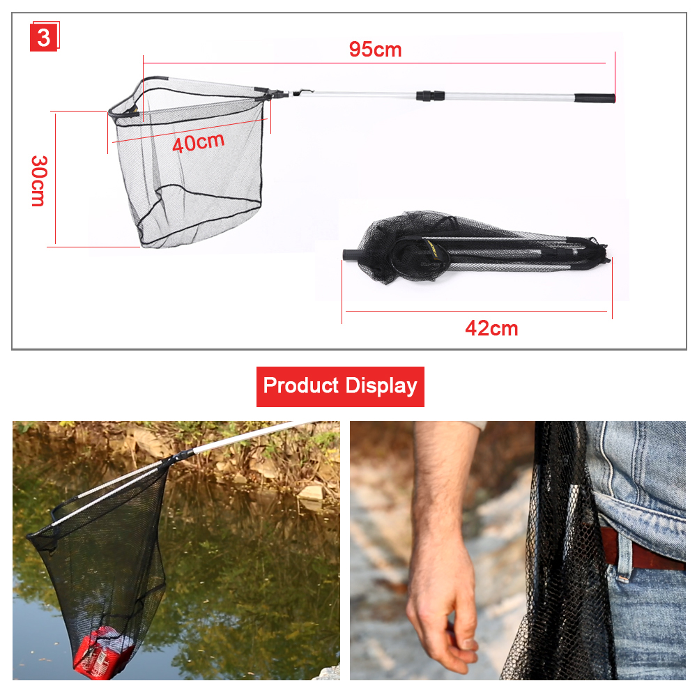 HONOREAL 95CM Ultra Light Waterproof Nano PE Fishing Landing Net HONOREAL 95CM Ultra Light Waterproof Nano PE Fishing Landing Net