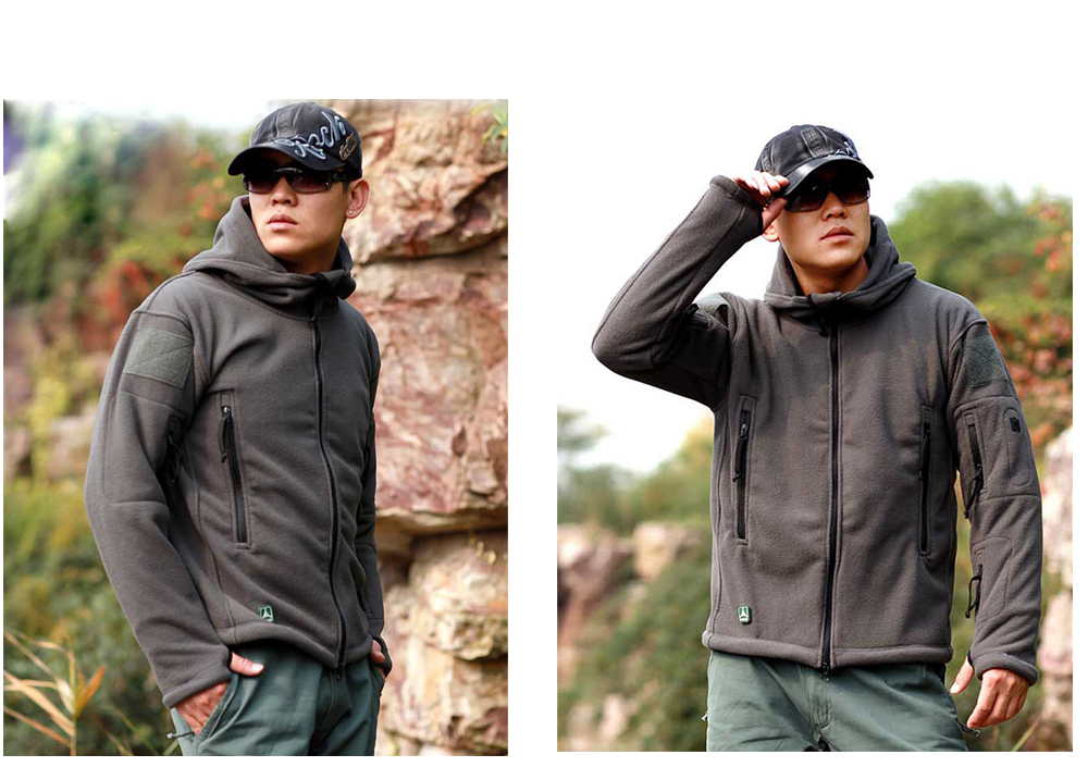 Outdoor Sports Warm Soft Shell Jacket Liner Fleece Coat for Men