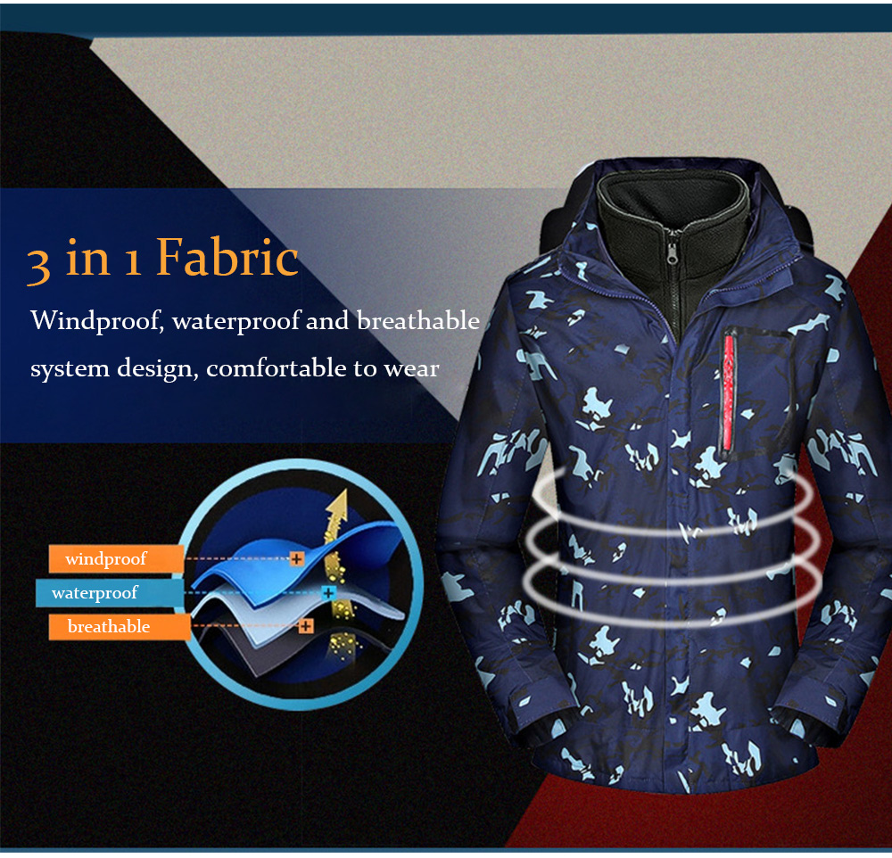 Warm Outdoor Skiing Jacket Windproof Waterproof Breathable Ski Coat for Men Warm Outdoor Skiing Jacket Windproof Waterproof Breathable Ski Coat for Men
