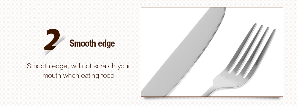 4PCS Stainless Steel Knife Spoon Fork 