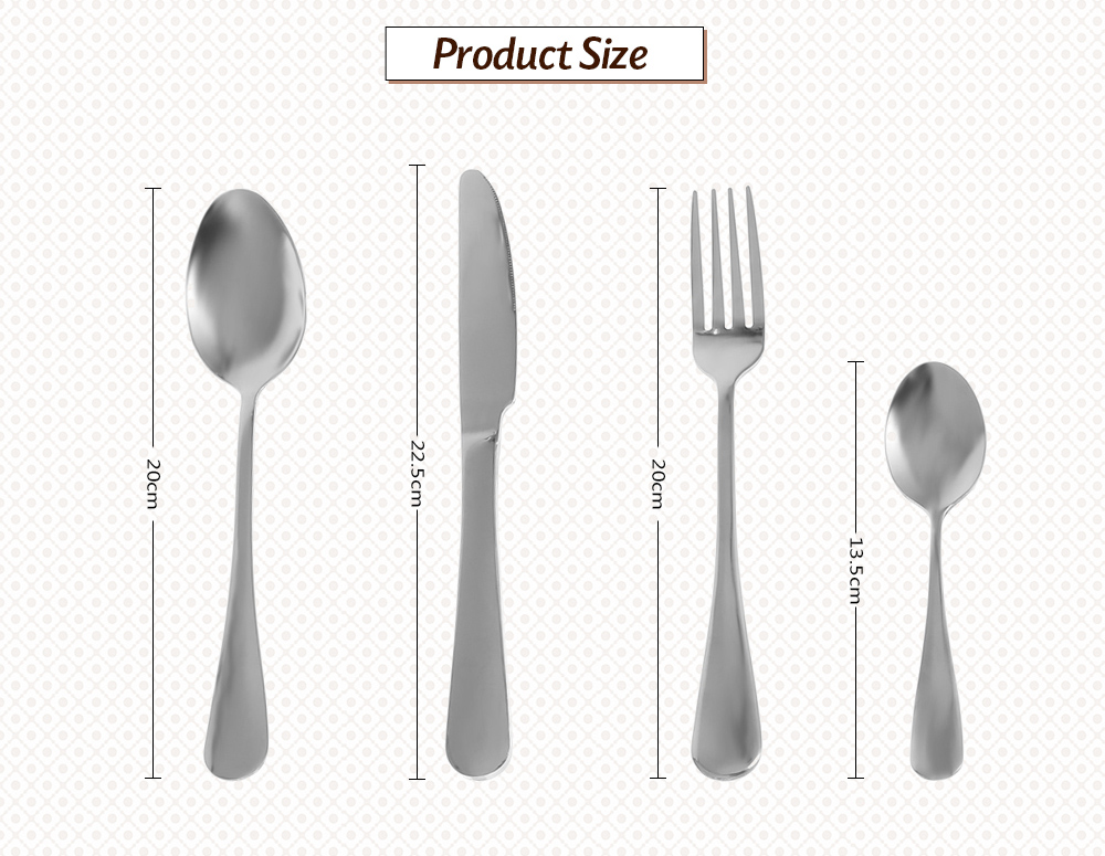 4PCS Stainless Steel Knife Spoon Fork 