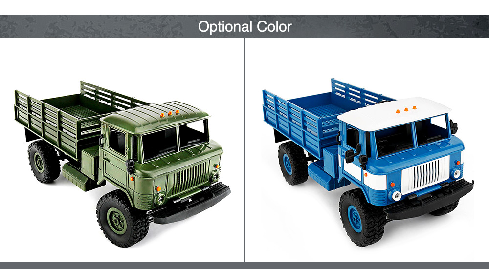 WPL B - 24 1:16 2.4G DIY Mini Off-road RC Military Truck Four-wheel Drive / 10km/h Maximum Speed WPL B - 24 1:16 2.4G DIY Mini Off-road RC Military Truck Four-wheel Drive / 10km/h Maximum Speed
