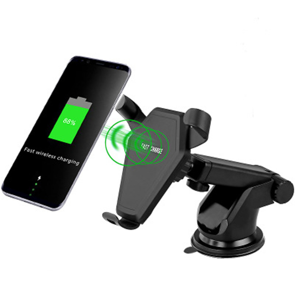 Qi Wireless Car Mount Charger Gravity Linkage Fast Charging for iPhone X  8/8 Plus Samsung Galaxy S8 S6/S7 Edge  Note 8