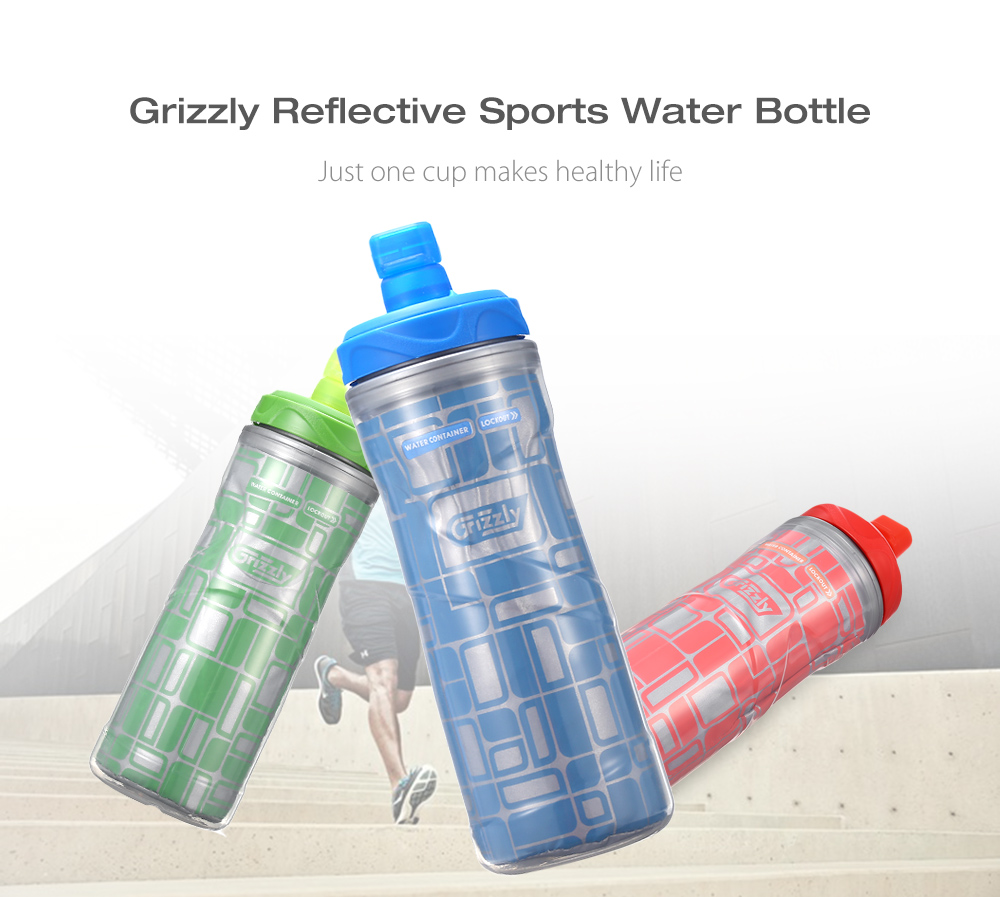 Grizzly ES8004 - CX 600ML BAP-free Reflective Sports Water Bottle Grizzly ES8004 - CX 600ML BAP-free Reflective Sports Water Bottle