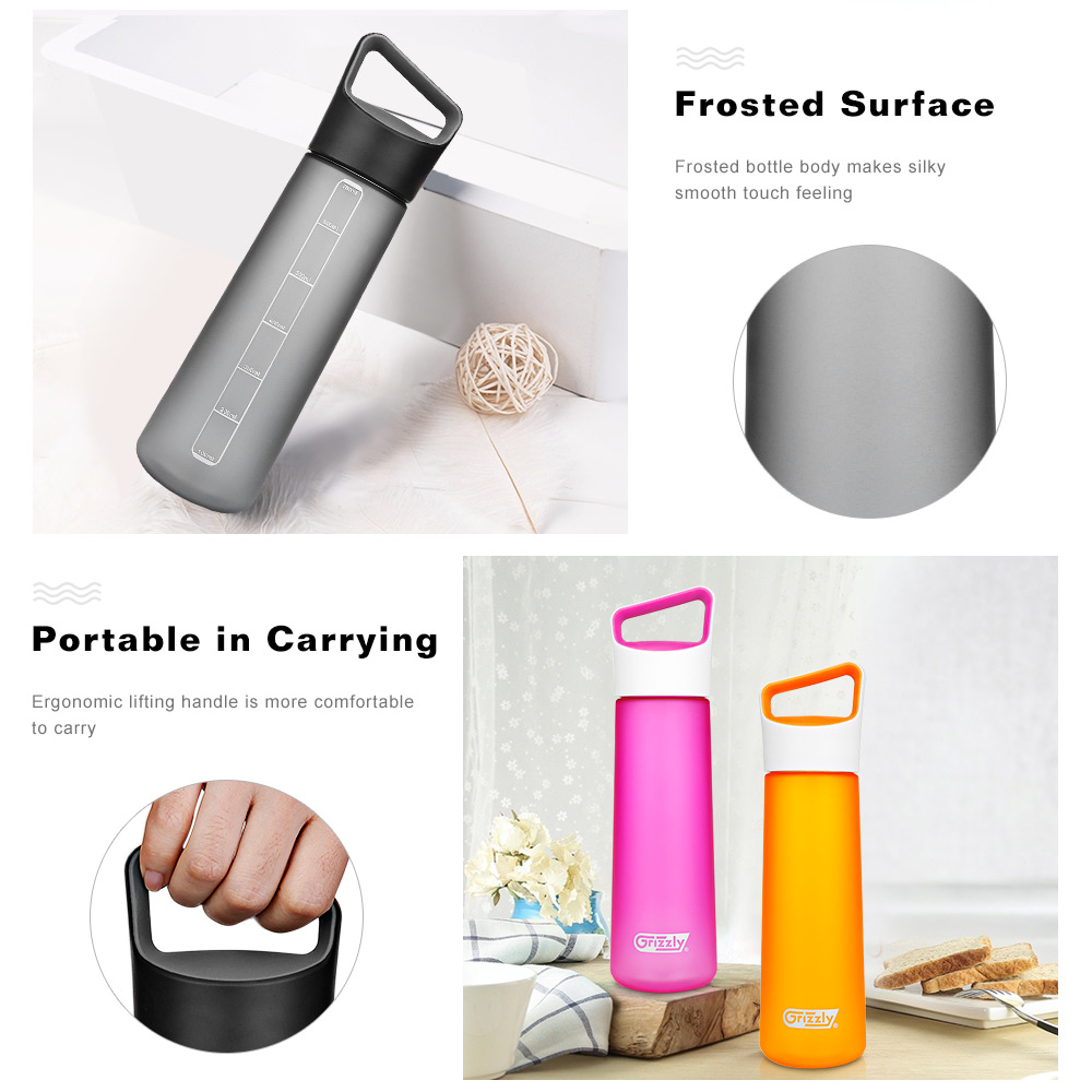 Grizzly ES8102A - CX 700ML BAP-free Unbreakable Leak-proof Portable Frosted Plastic Water Bottle Grizzly ES8102A - CX 700ML BAP-free Unbreakable Leak-proof Portable Frosted Plastic Water Bottle