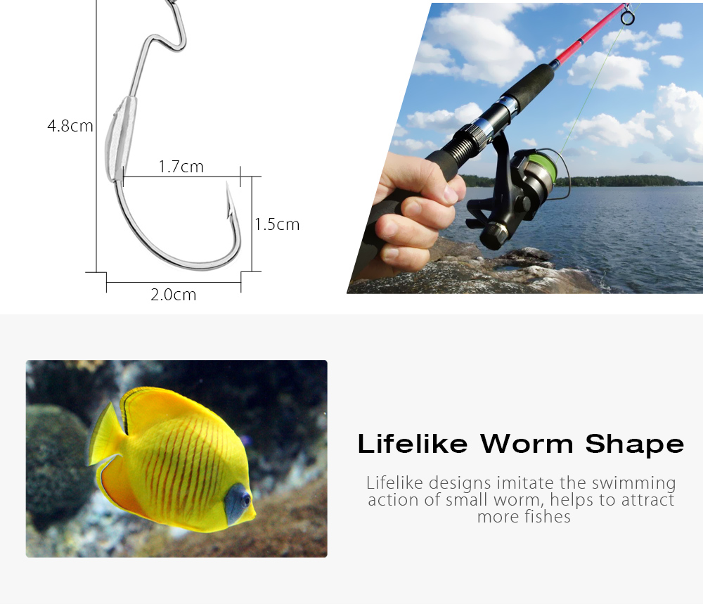 PRO BEROS 55pcs / Kit Soft Worm Fishing Lure Bass Bait Fish Hook PRO BEROS 55pcs / Kit Soft Worm Fishing Lure Bass Bait Fish Hook