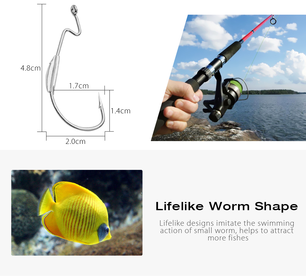 PRO BEROS 40pcs / Set Worm Fishing Lure Bass Bait Fish Hook Tackle PRO BEROS 40pcs / Set Worm Fishing Lure Bass Bait Fish Hook Tackle