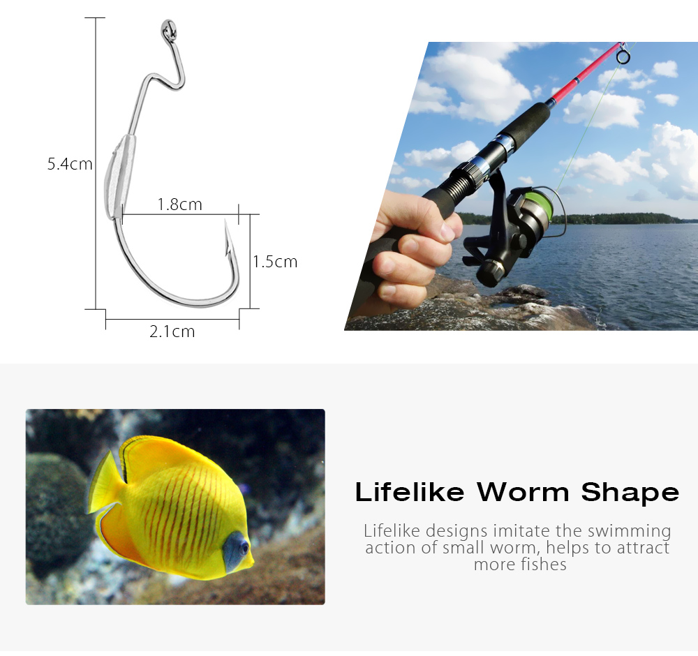 PRO BEROS 41pcs / Set Worm Fishing Lure Bass Bait Fish Hook Tackle PRO BEROS 41pcs / Set Worm Fishing Lure Bass Bait Fish Hook Tackle