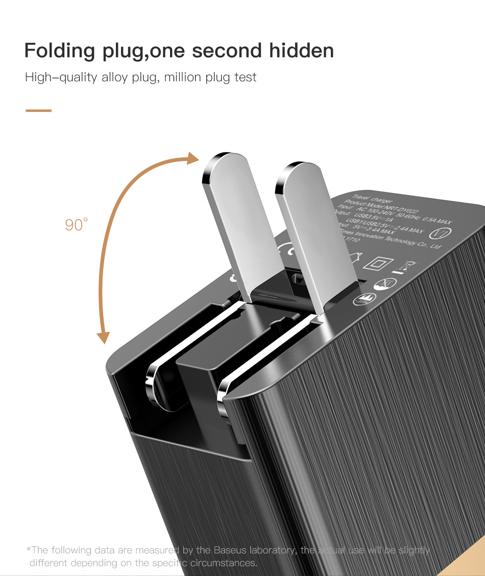 Baseus Duke Type-C PD USB Dual Output Travel Charger 5V / 3.4A Aluminum Alloy 15W Baseus Duke Type-C PD USB Dual Output Travel Charger 5V / 3.4A Aluminum Alloy 15W