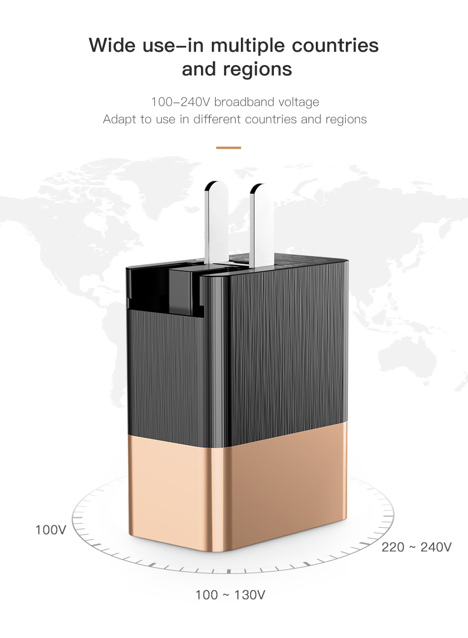 Baseus Duke Type-C PD USB Dual Output Travel Charger 5V / 3.4A Aluminum Alloy 15W Baseus Duke Type-C PD USB Dual Output Travel Charger 5V / 3.4A Aluminum Alloy 15W