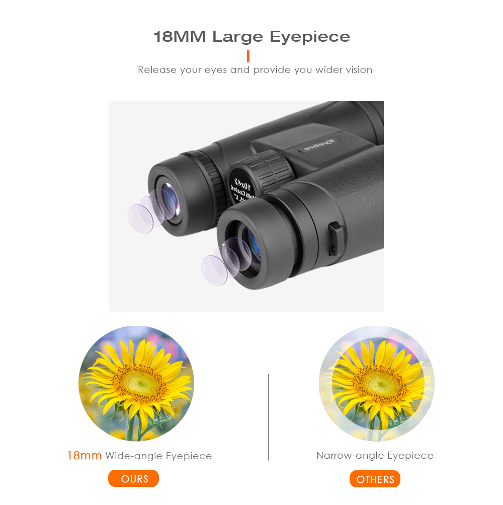 Eyebre 10X42 106M / 1000M HD Vision Wide-angle Prism Binocular Outdoor Folding Telescope Eyebre 10X42 106M / 1000M HD Vision Wide-angle Prism Binocular Outdoor Folding Telescope
