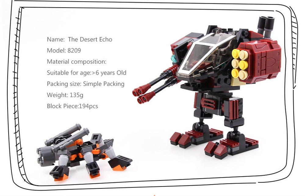 Kids Educational Toy GUDI Building Bricks Robot Earth Border Blocks Gift