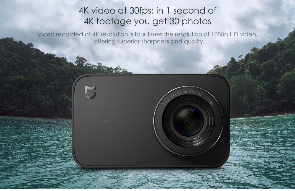 Xiaomi Mijia Camera Mini 4K 30fps Action Camera 145 Degree Wide Angle Six-axis EIS with 2.4 inch Touch Screen 7 Glass Lens