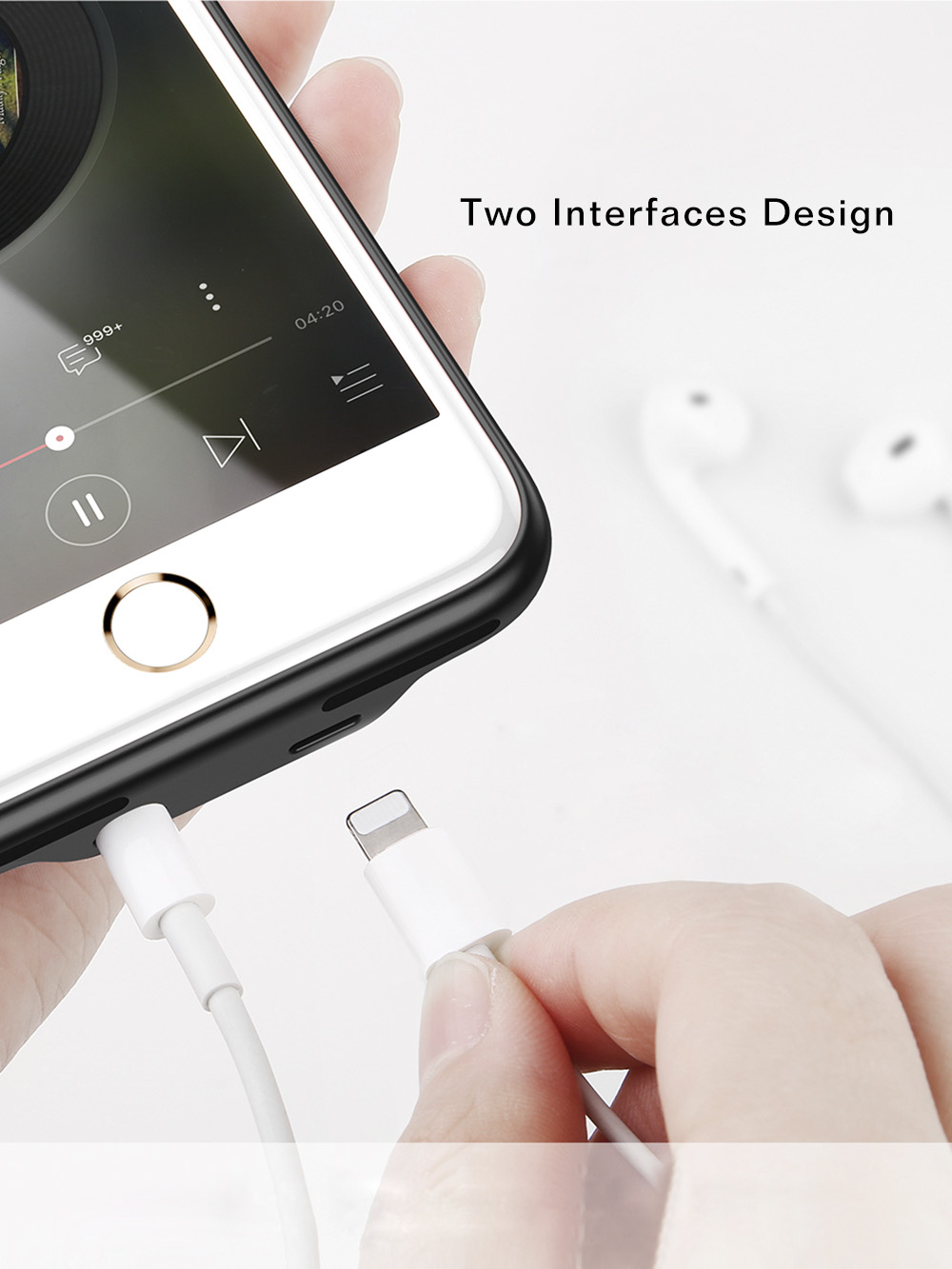 Baseus Audio Case Double IP Interfaces PC TPU for iPhone 7 Plus / 8 Plus 