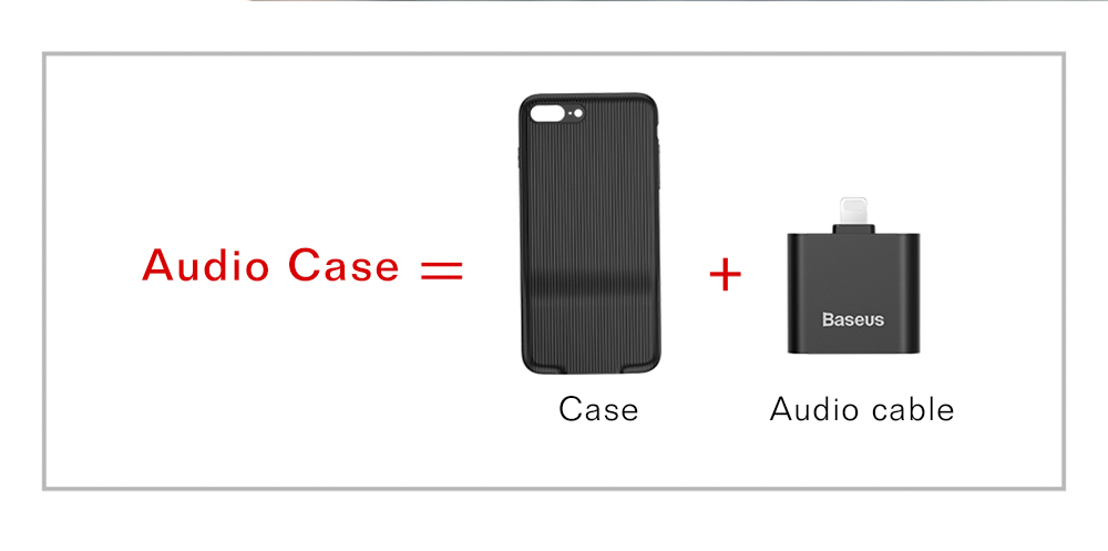 Baseus Audio Case Double IP Interfaces PC TPU for iPhone 7 Plus / 8 Plus 