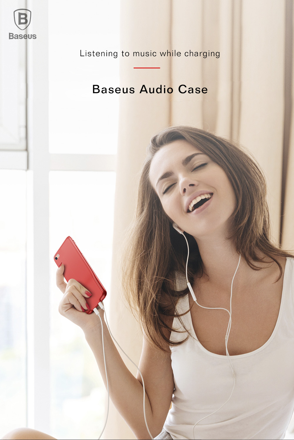 Baseus Audio Case Double IP Interfaces PC TPU for iPhone 7 / 8 Baseus Audio Case Double IP Interfaces PC TPU for iPhone 7 / 8