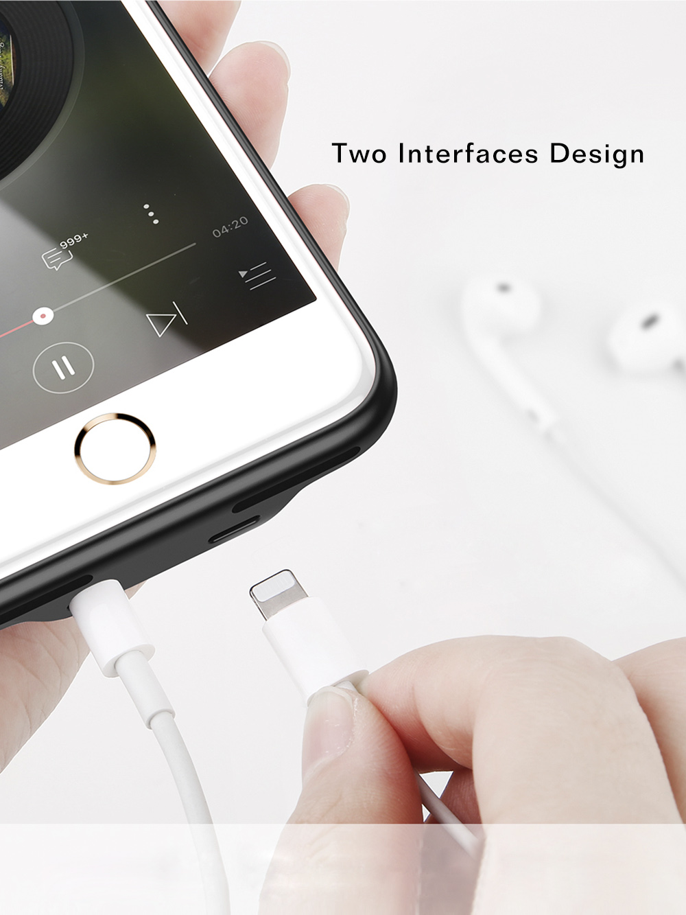 Baseus Audio Case Double IP Interfaces PC TPU for iPhone 7 / 8 Baseus Audio Case Double IP Interfaces PC TPU for iPhone 7 / 8