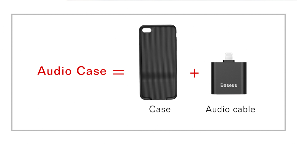 Baseus Audio Case Double IP Interfaces PC TPU for iPhone 7 / 8 Baseus Audio Case Double IP Interfaces PC TPU for iPhone 7 / 8