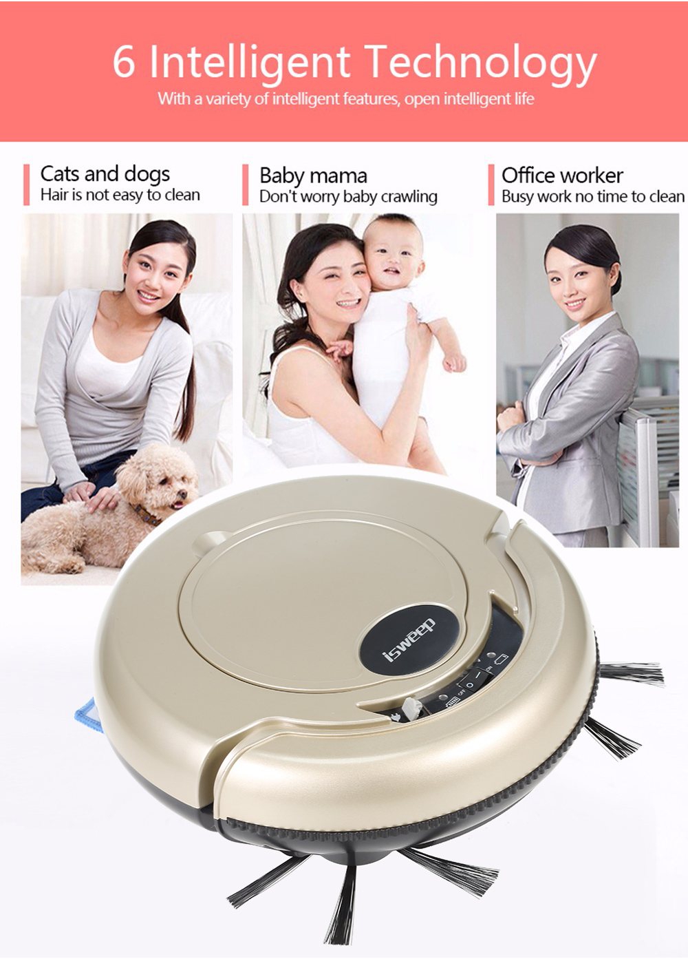 S320 Robotic Vacuum Cleaner with Mopping Cloth S320 Robotic Vacuum Cleaner with Mopping Cloth
