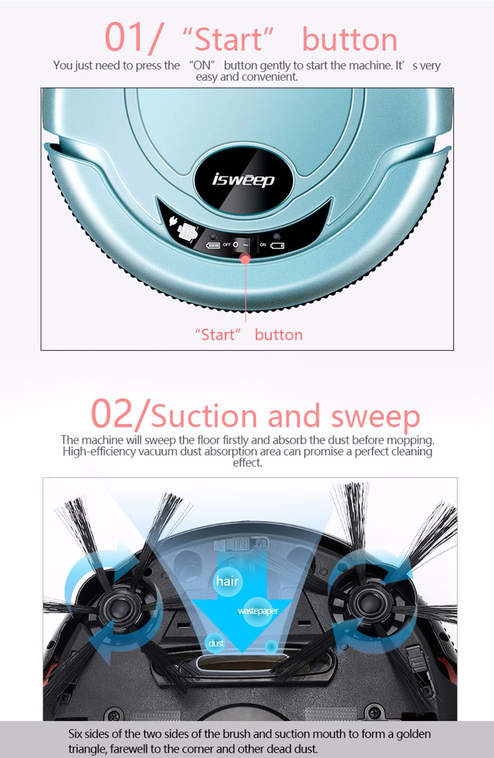 S320 Robotic Vacuum Cleaner with Mopping Cloth S320 Robotic Vacuum Cleaner with Mopping Cloth
