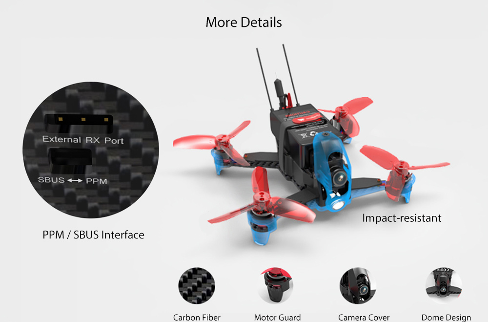 Walkera Rodeo 110 110mm Mini FPV Racing Drone RTF 5.8G 600TVL / 2.4GHz 7CH 6-axis Gyro / F3 FC Walkera Rodeo 110 110mm Mini FPV Racing Drone RTF 5.8G 600TVL / 2.4GHz 7CH 6-axis Gyro / F3 FC