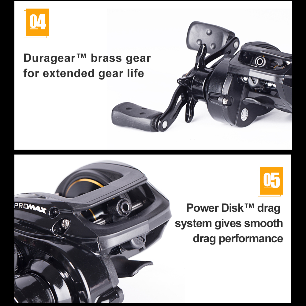 Abu Garcia PRO MAX3 Series High Speed 7+1 Ball Bearing Carbon Fiber Drag Left Hand Baitcast Fishing Reel Abu Garcia PRO MAX3 Series High Speed 7+1 Ball Bearing Carbon Fiber Drag Left Hand Baitcast Fishing Reel