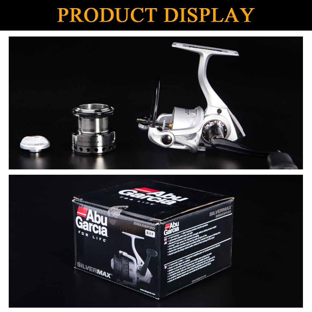 Abu Garcia Silver Max 500 High Value 5+1BB Ball Bearing Freshwater Spinning Fishing Reel Abu Garcia Silver Max 500 High Value 5+1BB Ball Bearing Freshwater Spinning Fishing Reel