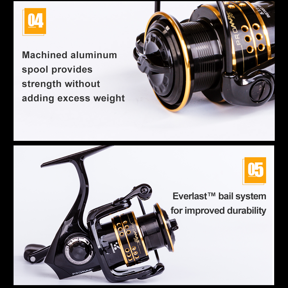 Abu Garcia PRO MAX 30 High Value 6+1 Ball Bearing 14lb Carbon Fiber Max Drag Freshwater Spinning Fishing Reel Abu Garcia PRO MAX 30 High Value 6+1 Ball Bearing 14lb Carbon Fiber Max Drag Freshwater Spinning Fishing Reel