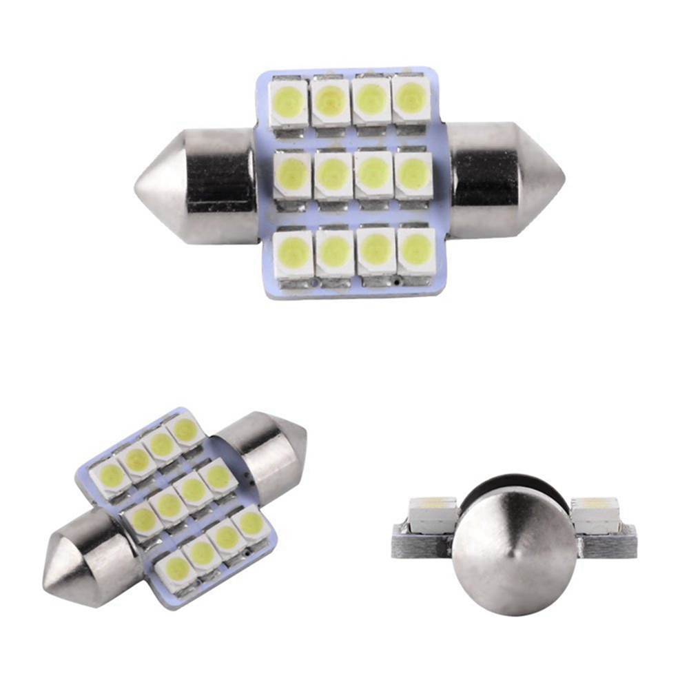 Sencart 2Pcs 12x2835SMD Festoon Car Map Dome LED Light DC 12V 31mm White/Blue Sencart 2Pcs 12x2835SMD Festoon Car Map Dome LED Light DC 12V 31mm White/Blue