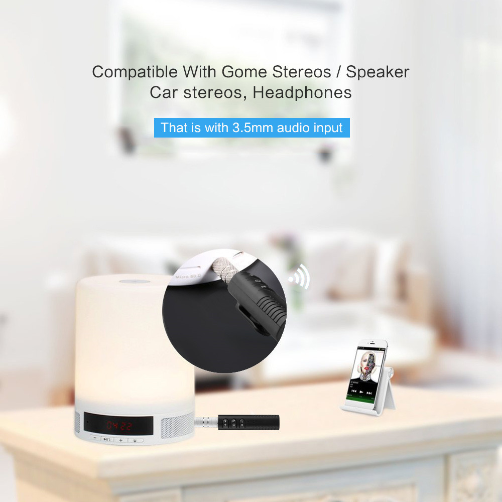 Mic for Stereos Phone MP3 Mini Wireless Bluetooth Handfree 3.5mm Streaming Wireless Auto AUX Audio Adapter