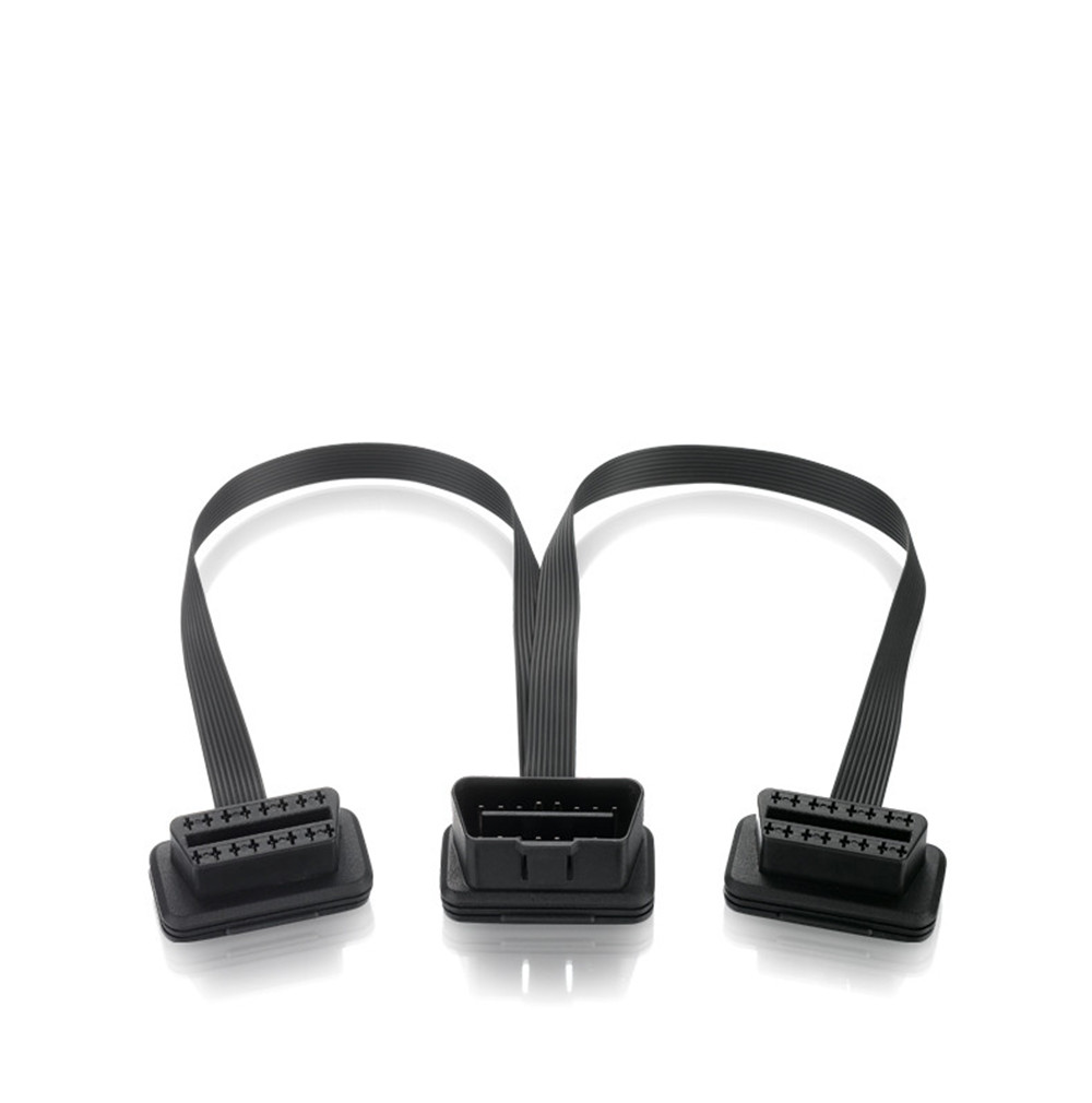 OBDII Extension Cables Right Angle OBD II 2 16PIN Y Splitter Cable 1 Male to 2 Female OBDII Extension Cables Right Angle OBD II 2 16PIN Y Splitter Cable 1 Male to 2 Female