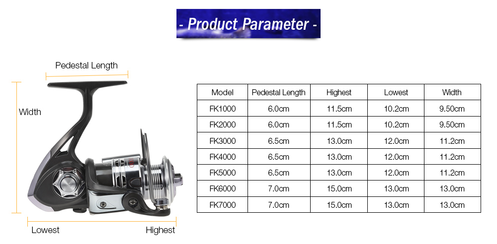 FK Series 13 + 1 Ball Bearings Spinning Fishing Reel FK Series 13 + 1 Ball Bearings Spinning Fishing Reel