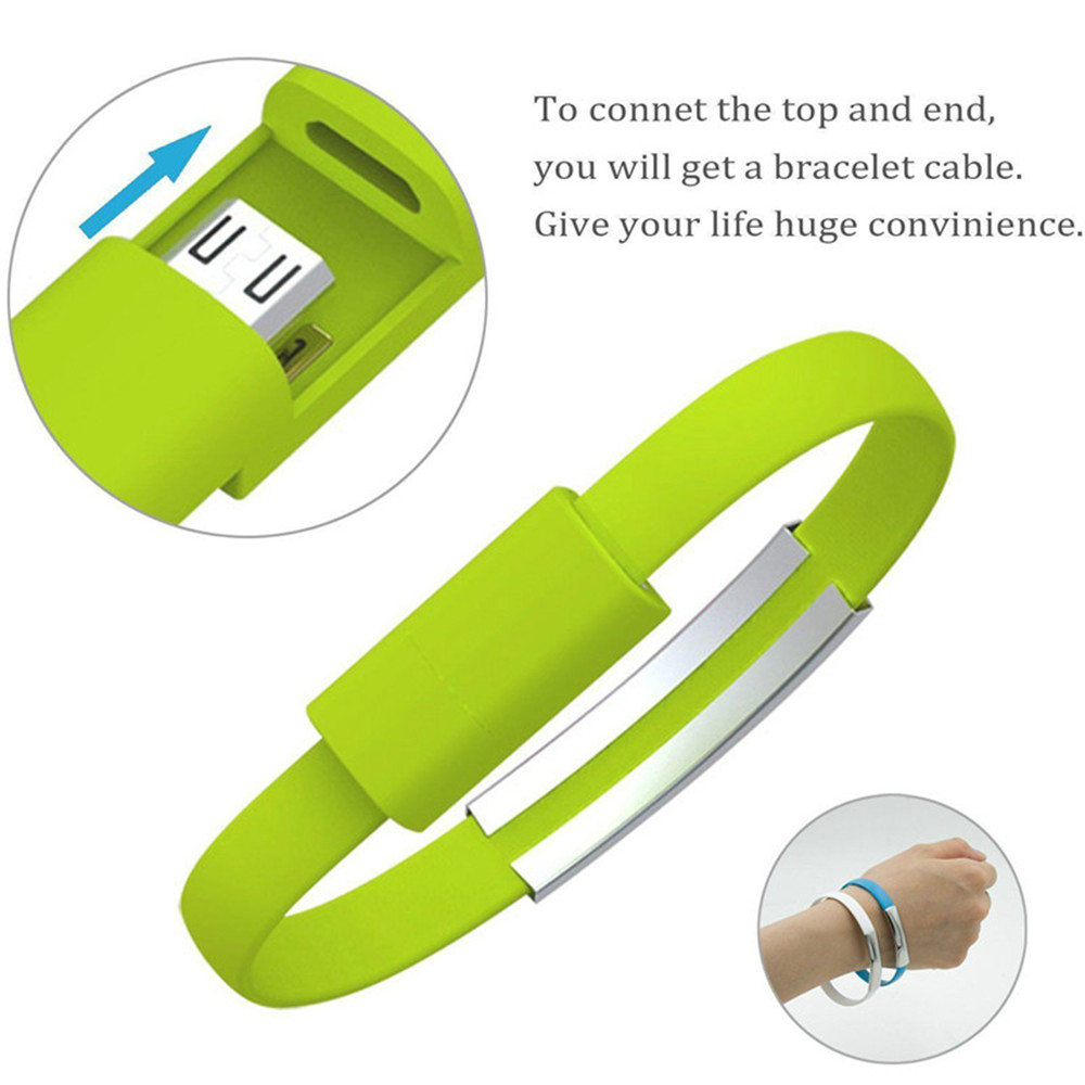 Colorful Mini Micro USB Bracelet Charger Data Charging Cable Sync Cord Android Phone Portable Bracelet Colorful Mini Micro USB Bracelet Charger Data Charging Cable Sync Cord Android Phone Portable Bracelet
