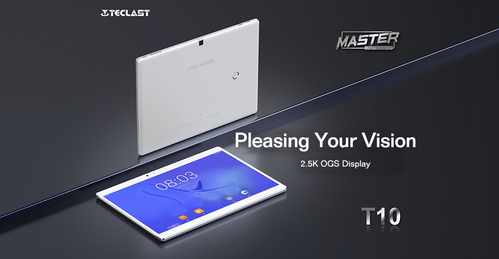 Teclast Master T10 10.1 inch Tablet PC Android 7.0 MTK8176 Hexa Core 1.7GHz 4GB RAM 64GB ROM Fingerprint Sensor Dual WiFi OTG