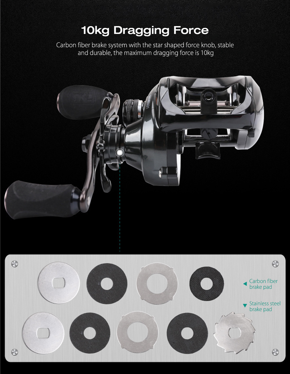 TSURINOYA BRONTOSAURUS 3000 6.3:1 10 + 1BB Left / Right Hand Bait Fishing Baitcasting Reel TSURINOYA BRONTOSAURUS 3000 6.3:1 10 + 1BB Left / Right Hand Bait Fishing Baitcasting Reel