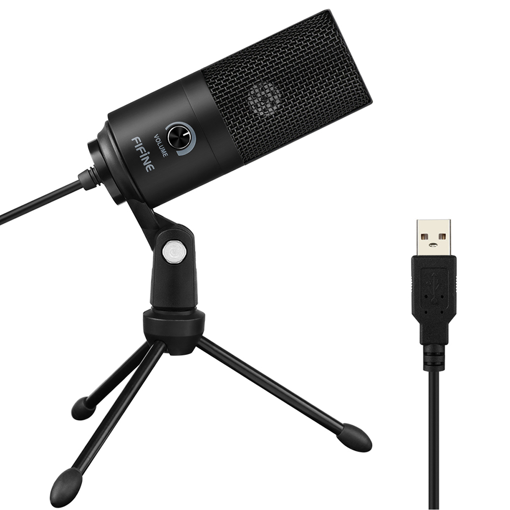 FIFINE K669 USB Wired Microphone with Recording Function for PC Laptop 