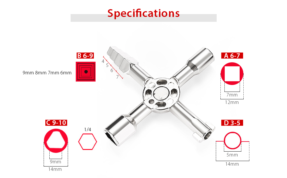HakkaDeal 10 in 1 Electric Control Cabinet Cross Triangle Key Wrench HakkaDeal 10 in 1 Electric Control Cabinet Cross Triangle Key Wrench