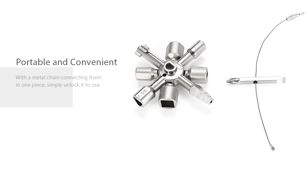 HakkaDeal 10 in 1 Electric Control Cabinet Cross Triangle Key Wrench HakkaDeal 10 in 1 Electric Control Cabinet Cross Triangle Key Wrench