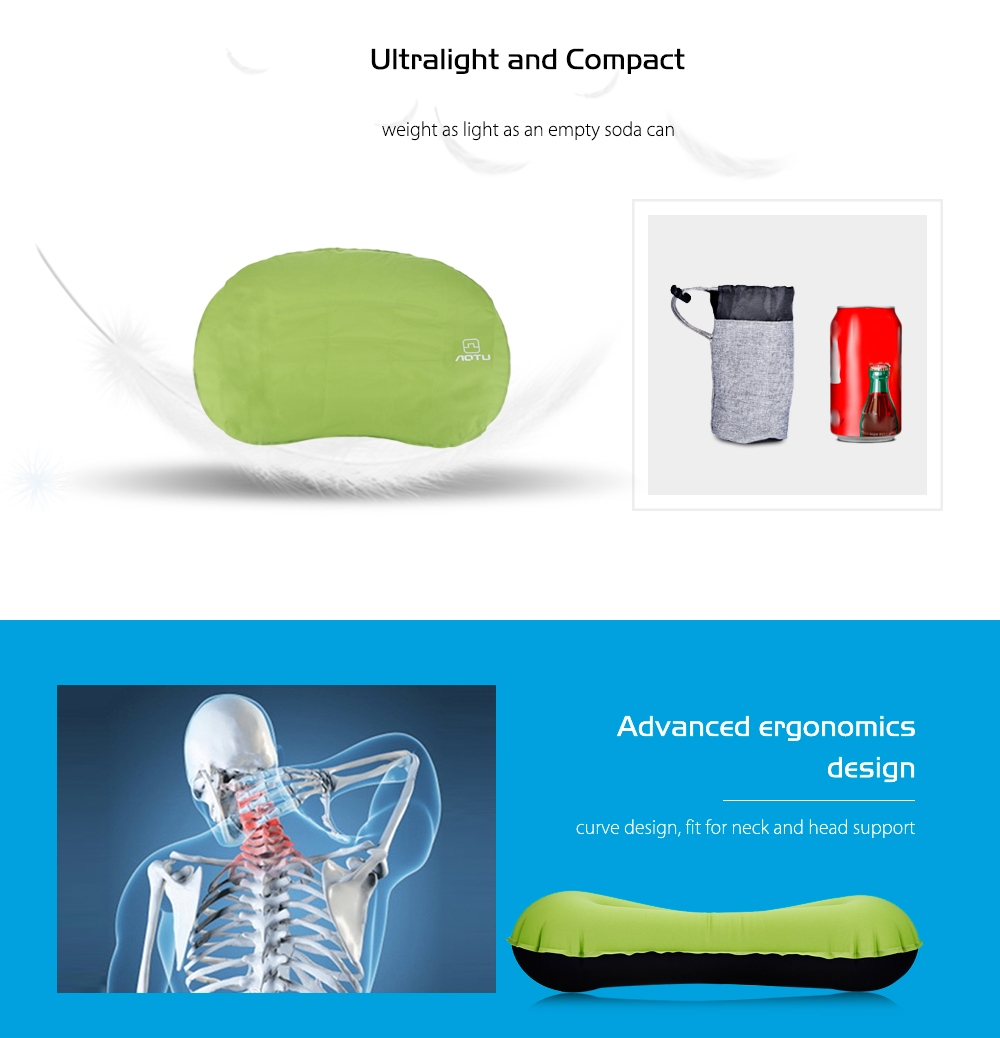 AOTU AT9022 Outdoor Inflatable Travel Camping Portable Ultralight Air Pillow for Neck Support AOTU AT9022 Outdoor Inflatable Travel Camping Portable Ultralight Air Pillow for Neck Support