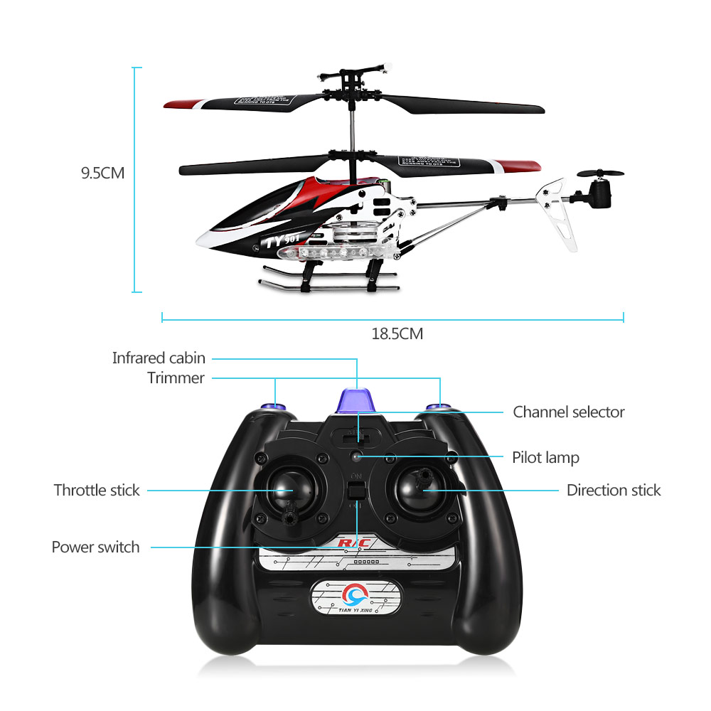 Flytec TY901 3.5-channel Infrared Remote Control Helicopter with Gyro System Flytec TY901 3.5-channel Infrared Remote Control Helicopter with Gyro System