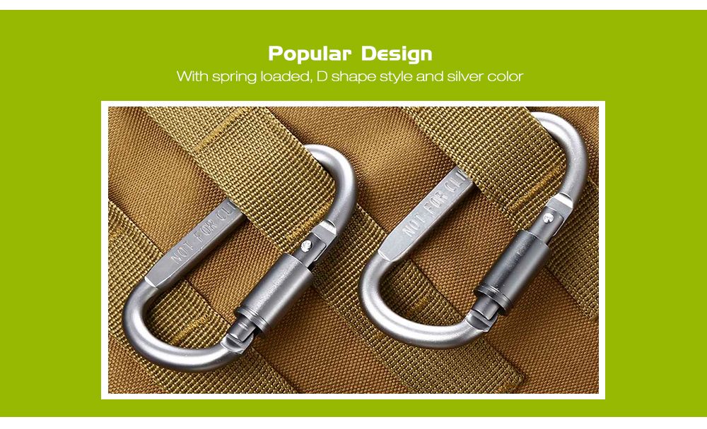 Outlife 6PCS Stainless Aluminum Carabiner Self Screw Spring Clip Hook for Outdoor Outlife 6PCS Stainless Aluminum Carabiner Self Screw Spring Clip Hook for Outdoor
