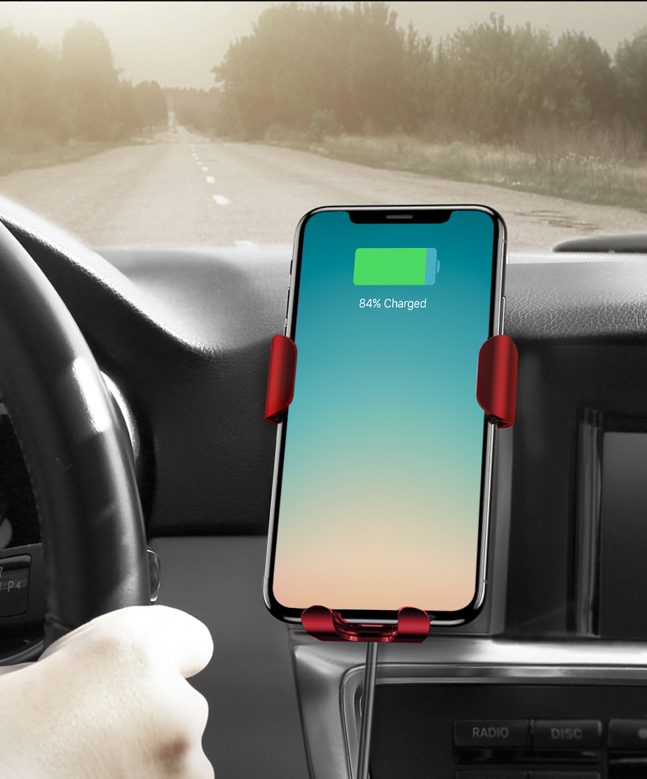 Baseus Wireless Fast Charger Gravity Car Mount 10W Silicone