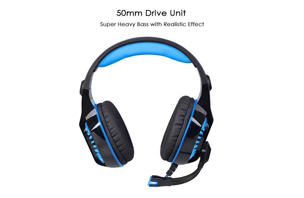 KOTION EACH G2000 Stereo Gaming Headset 2.2m Cable LED Light Over-ear Headphones with Mic for Computer Game KOTION EACH G2000 Stereo Gaming Headset 2.2m Cable LED Light Over-ear Headphones with Mic for Computer Game