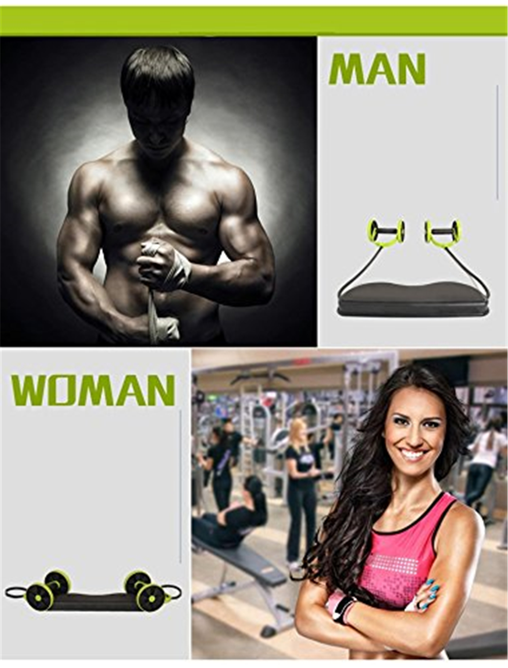 Belly Muscle Fitness Round Wheel Mute Tension Rope Belly Muscle Fitness Round Wheel Mute Tension Rope